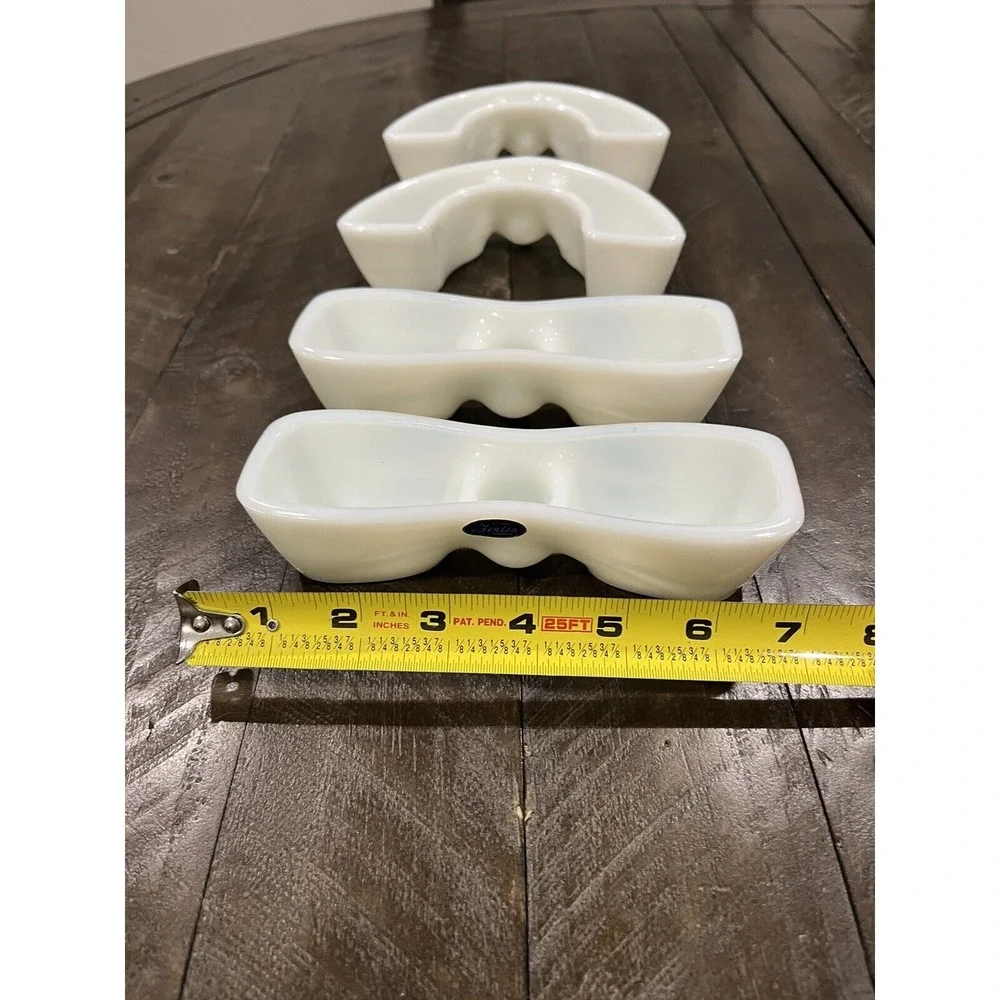 Fenton Clusterettes 1950s Milk Glass 4 pc‎ Floral Candle Arranging Set